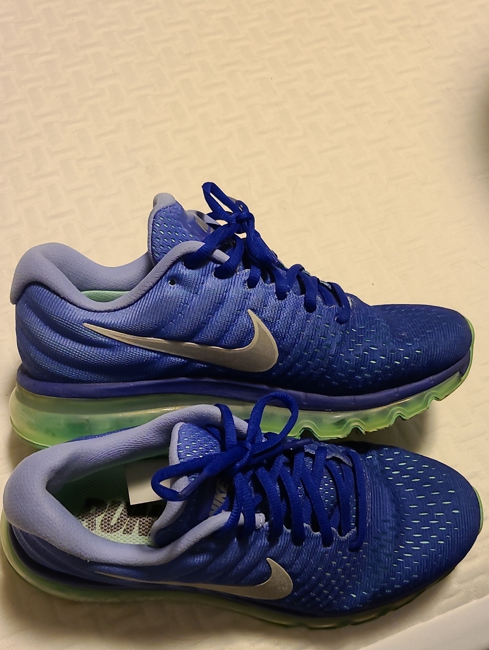 Nike Royal Blue with Lime Air Cushion Running Shoes